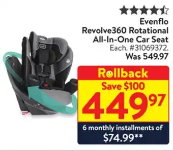 Walmart Evenflo revolve360 rotational all-in-one car seat offer