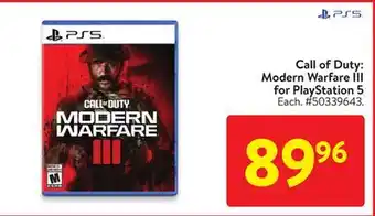Walmart Call of duty: modern warfare iii for playstation 5 offer