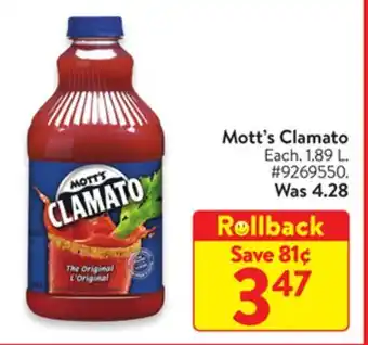 Walmart Mott's clamato offer
