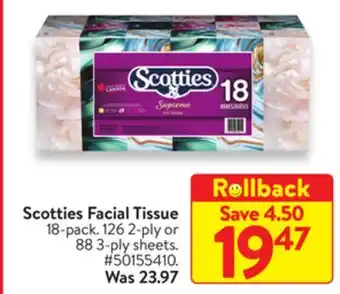 Walmart Scotties facial tissue offer