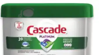 Walmart Cascade platinum complete dishwashing actionpacs 30s-39s offer