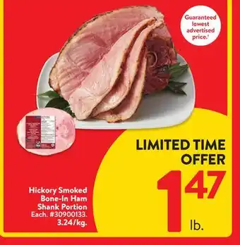 Walmart Hickory smoked bone-in ham shank portion offer