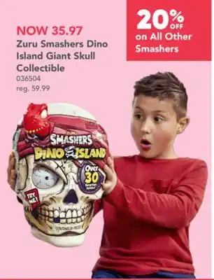 Toys R us Zuru smashers dino island giant skull collectible offer