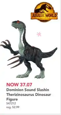 Toys R us Mattel dominion sound slashin therizinosaurus dinosaur figure offer