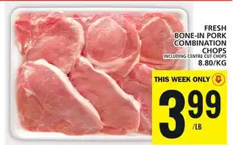 Food Basics Fresh bone-in pork combination chops offer