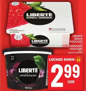 Food Basics Liberté greek yogourt or méditerranée yogourt offer