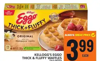 Food Basics Kellogg's eggo thick & fluffy waffles offer