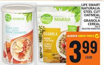 Food Basics Life smart naturalia steel cut oatmeal or granola cereal offer