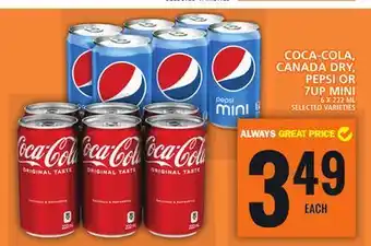Food Basics Coca-cola, canada dry, pepsi or 7up mini offer
