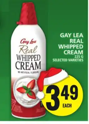 Food Basics Gay lea real whipped cream offer