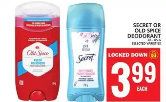 Food Basics Secret or old spice deodorant offer