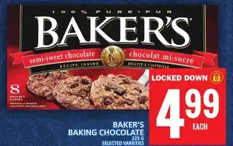 Food Basics Baker's baking chocolate offer