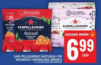 Food Basics San pellegrino naturali or momenti sparkling drinks offer