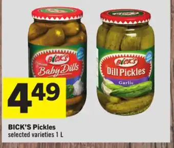 Foodland Bick's pickles selected varieties 1 l offer