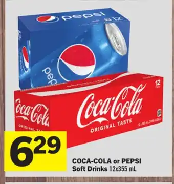 Foodland Coca-cola or pepsi soft drinks 12x355 ml offer