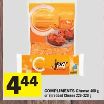 Foodland Compliments cheese 400 g or shredded cheese 226-320 g offer