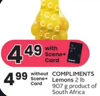 Sobeys Compliments lemons offer