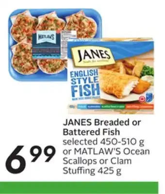 Sobeys Janes breaded or battered fish offer