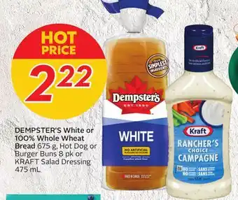 Sobeys Dempster's white or 100% whole wheat bread offer
