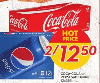 Sobeys Coca-cola or pepsi soft drinks offer
