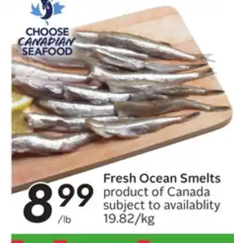 Sobeys Fresh ocean smelts offer