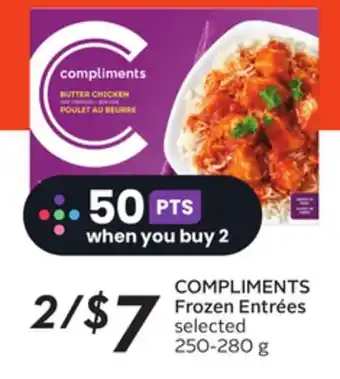 Sobeys Compliments frozen entrées offer