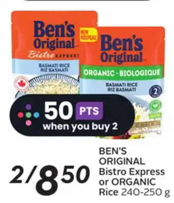 Sobeys Original bistro express or organic rice offer