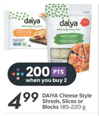 Sobeys Cheese style shreds, slices or blocks offer