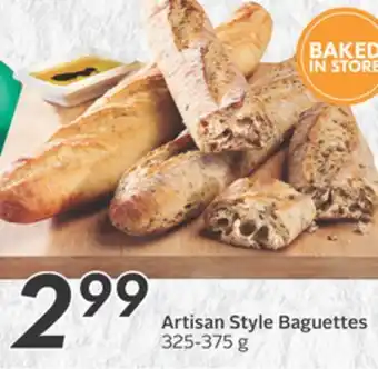 Sobeys Artisan style baguettes offer