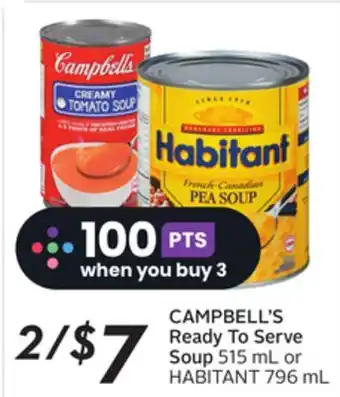 Sobeys Campbell's ready to serve soup offer