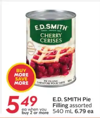 Sobeys Pie filling offer
