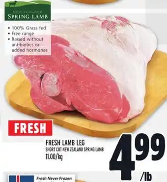 Metro Fresh lamb leg offer