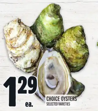 Metro Choice oysters offer