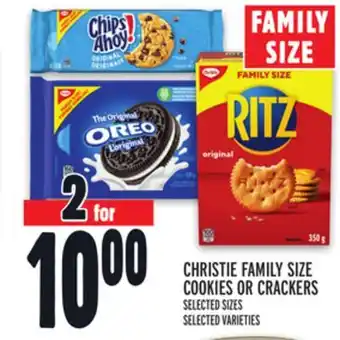 Metro Christie family size cookies or crackers offer