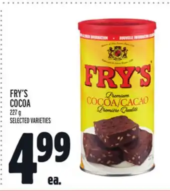 Metro Fry's cocoa offer