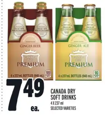Metro Canada dry soft drinks offer