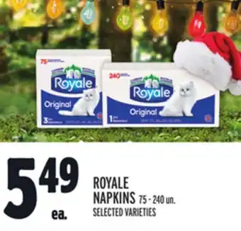 Metro Royale napkins offer