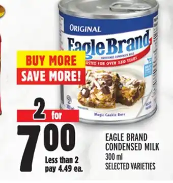 Metro Eagle brand condensed milk offer