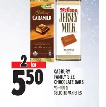 Metro Cadbury family size chocolate bars offer