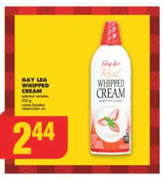 No Frills Gay lea whipped cream, 225 g offer