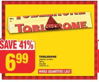 No Frills Toblerone, 360 g offer