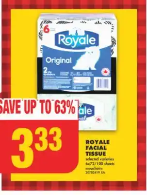 No Frills Royale facial tissue offer