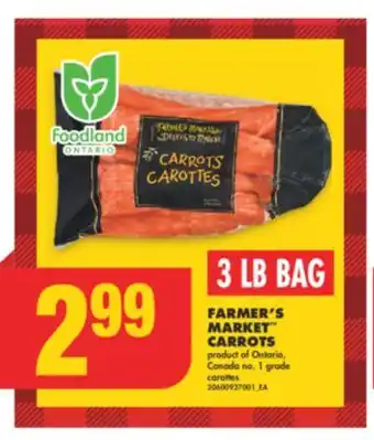 No Frills Farmer's market carrots, 3 lb bag offer