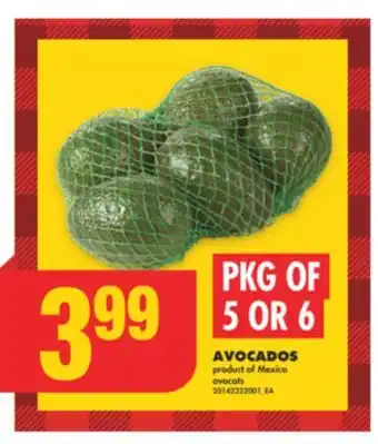 No Frills Avocados, pkg of 5 or 6 offer