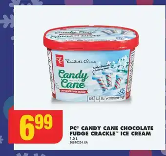 No Frills Pc candy cane chocolate fudge crackle ice cream, 1.5 l offer