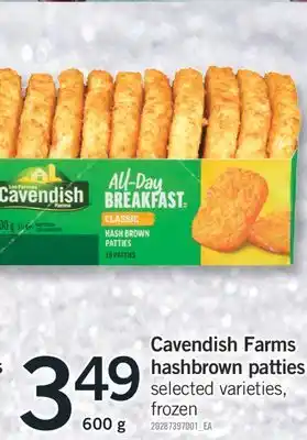 Fortinos Cavendish farms hashbrown patties 600 g offer