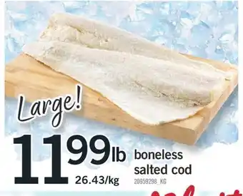 Fortinos Boneless salted cod offer