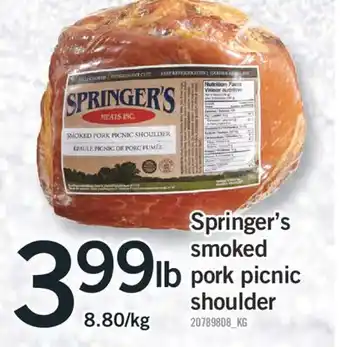 Fortinos Springer's springer's smoked smoked pork picnic offer