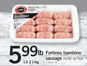 Fortinos Fortinos bambino sausage offer