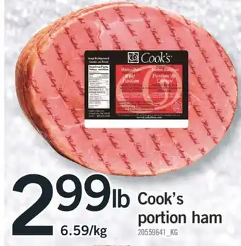 Fortinos Cook's portion ham offer